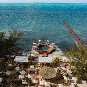 Vista en Taboo Beach Club Isla Mujeres